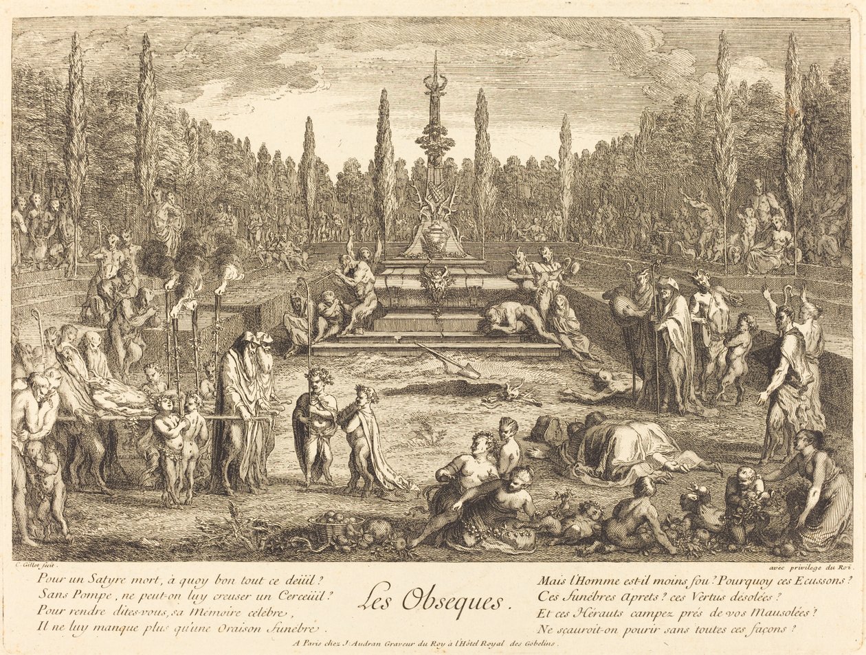 The Funeral Rites by Claude Gillot