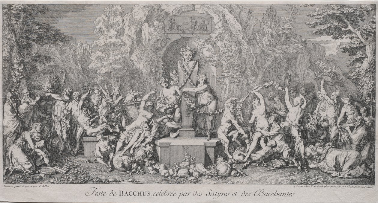 The Four Festivals: Festival of Bacchus by Claude Gillot