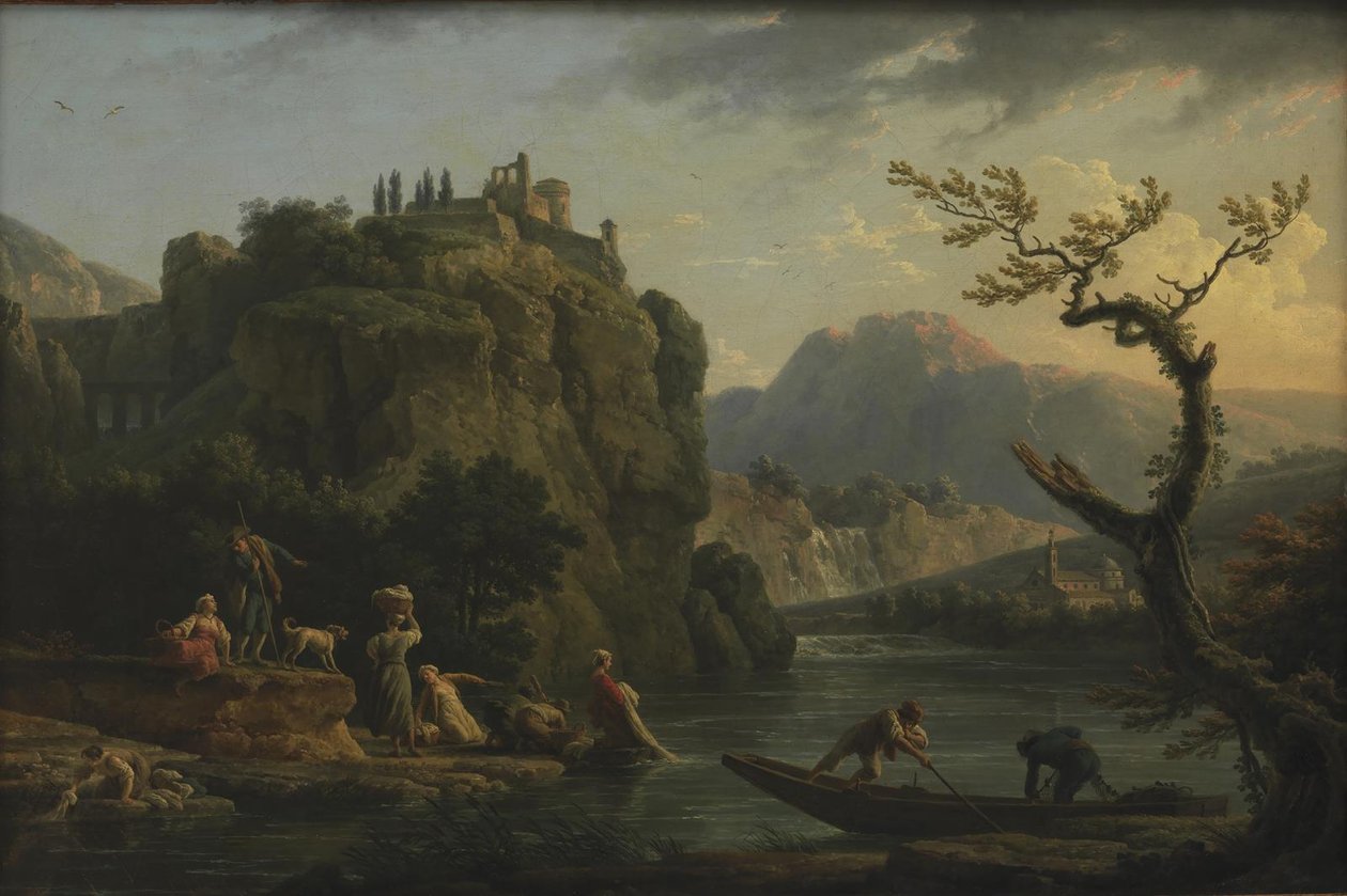 A Mountain Scenery with a River by Claude Joseph Vernet
