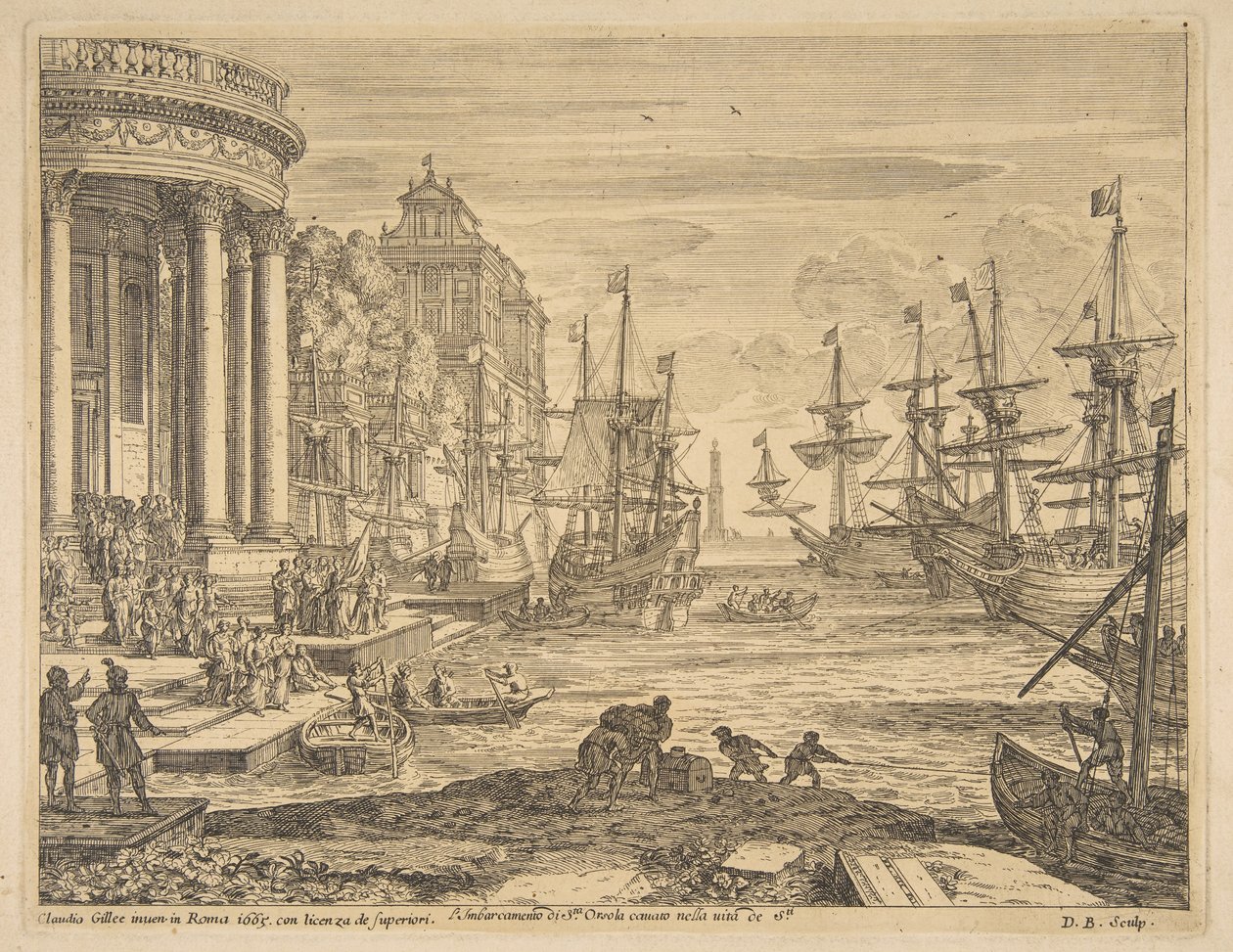 Embarkation of St. Ursula, 1665 by Claude Lorrain