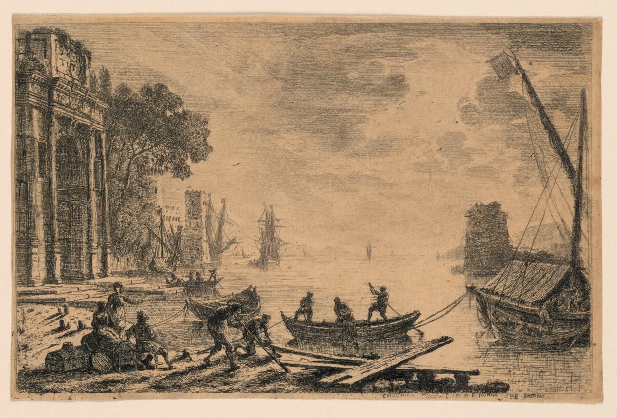 Harbour Scene by Claude Lorrain
