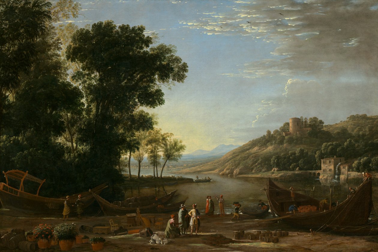 Landscape with Merchants by Claude Lorrain