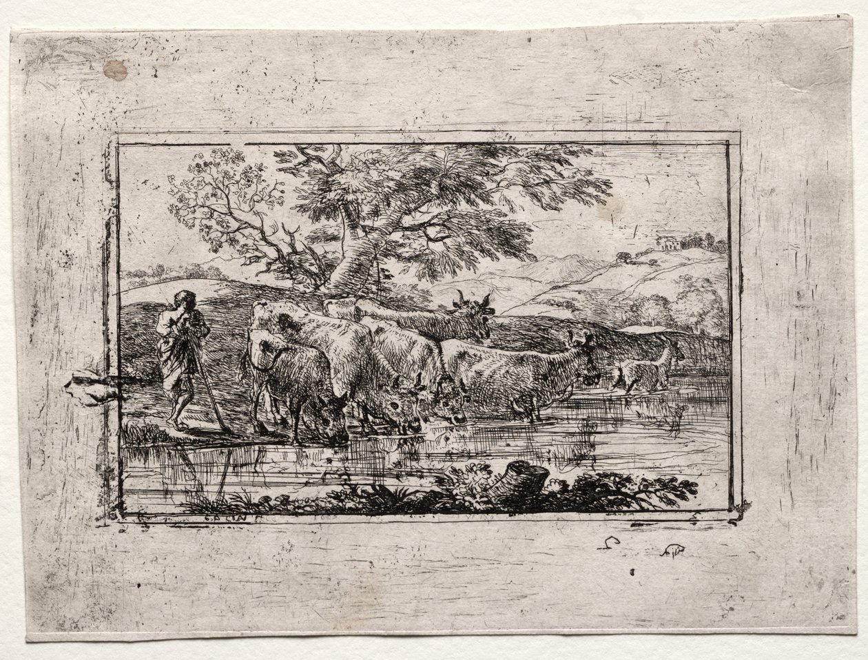 The Herd at the Watering Place by Claude Lorrain