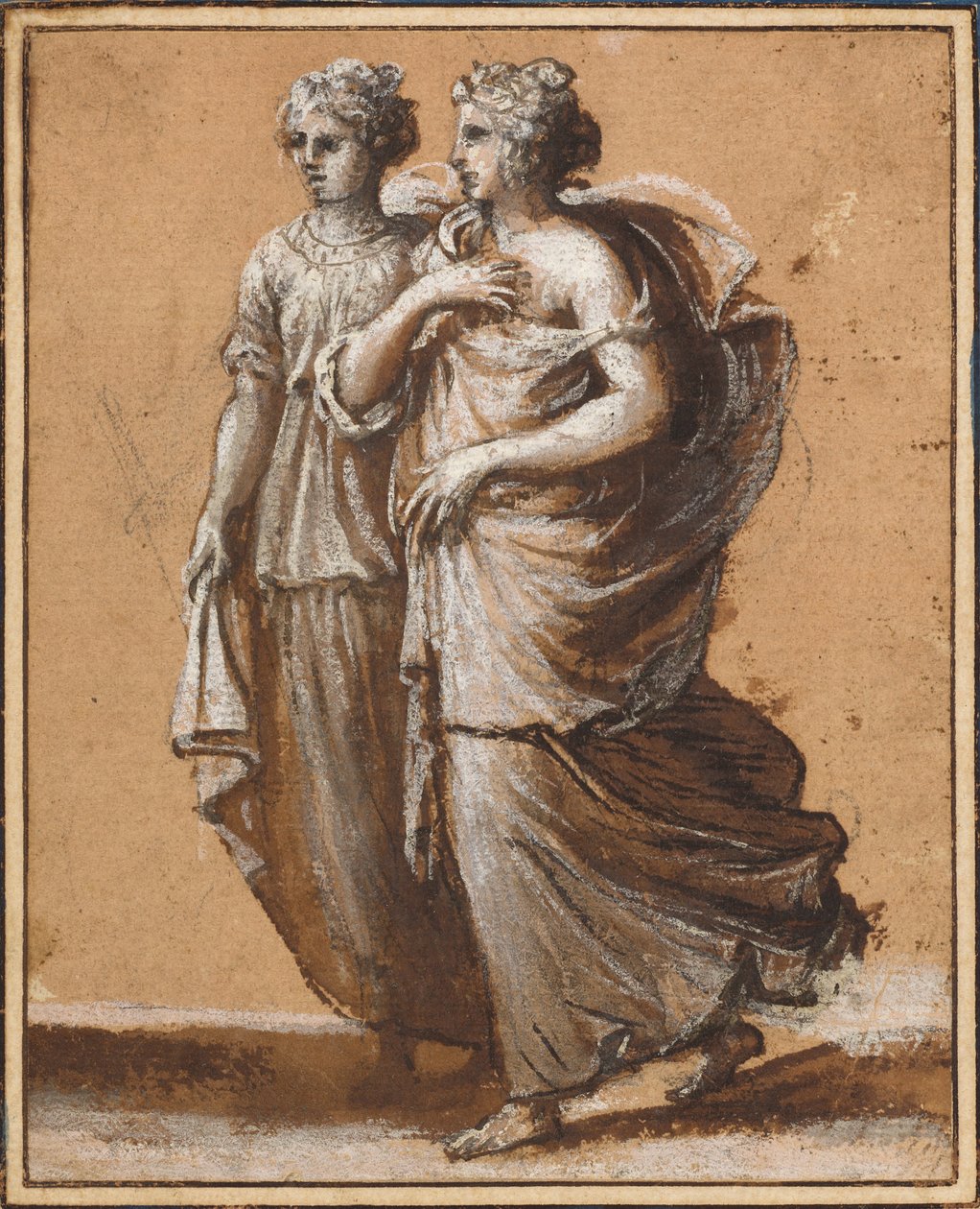 Two Women in Classical Dress by Claude Lorrain