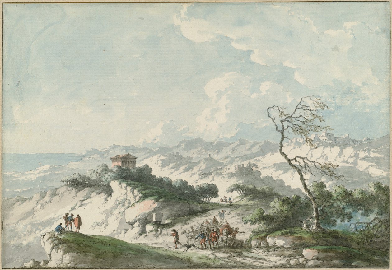 Second View of the Agrigento Countryside by Claude Louis Chatelet