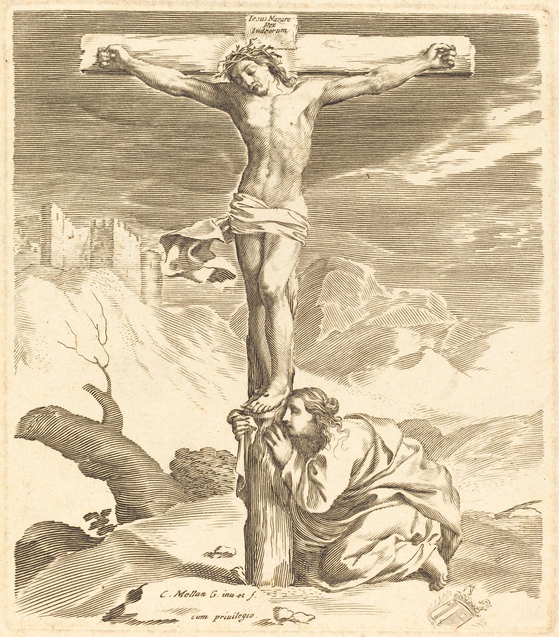Christ on the Cross by Claude Mellan