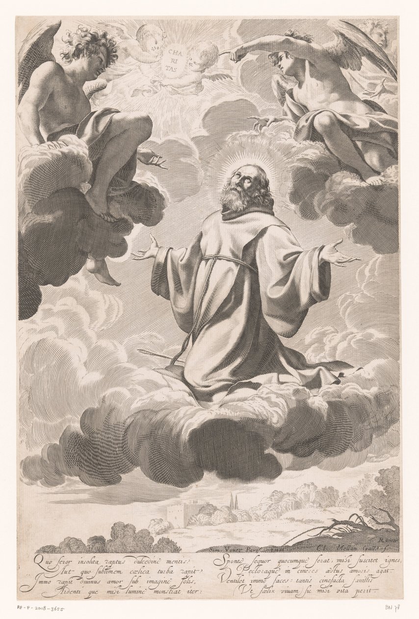St. Francis of Paola in Ecstasy by Claude Mellan