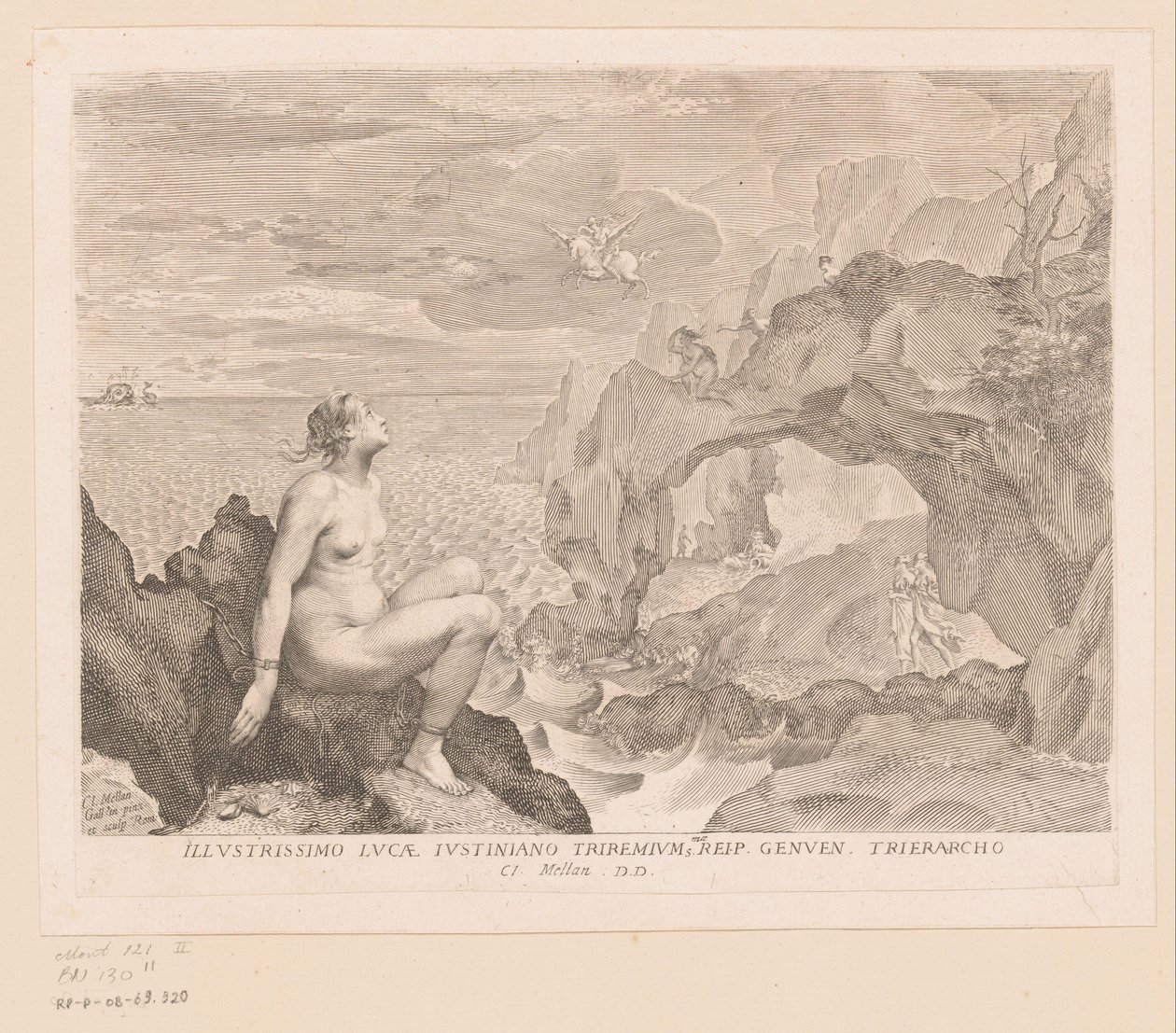 Perseus Rescues Andromeda by Claude Mellan