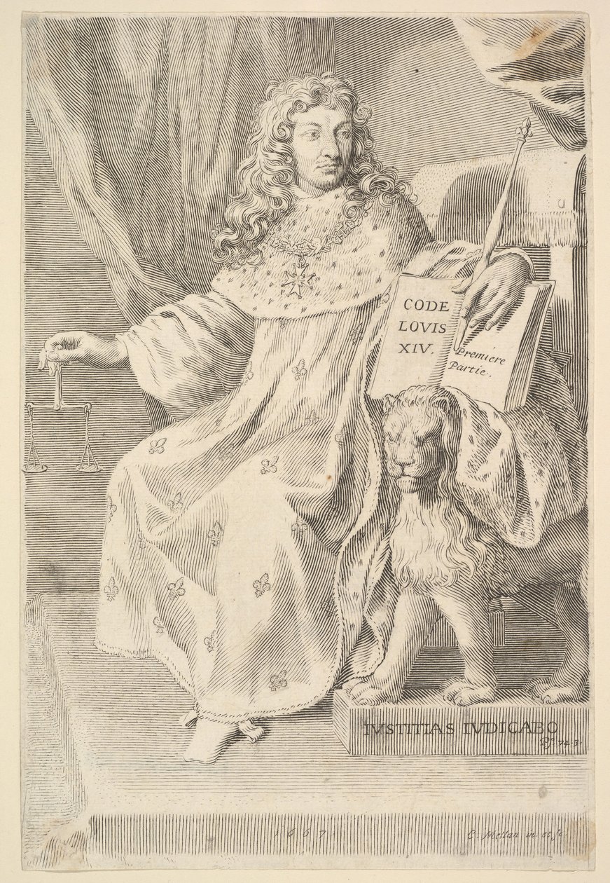 Title Page: Le Code Louis XIV by Claude Mellan