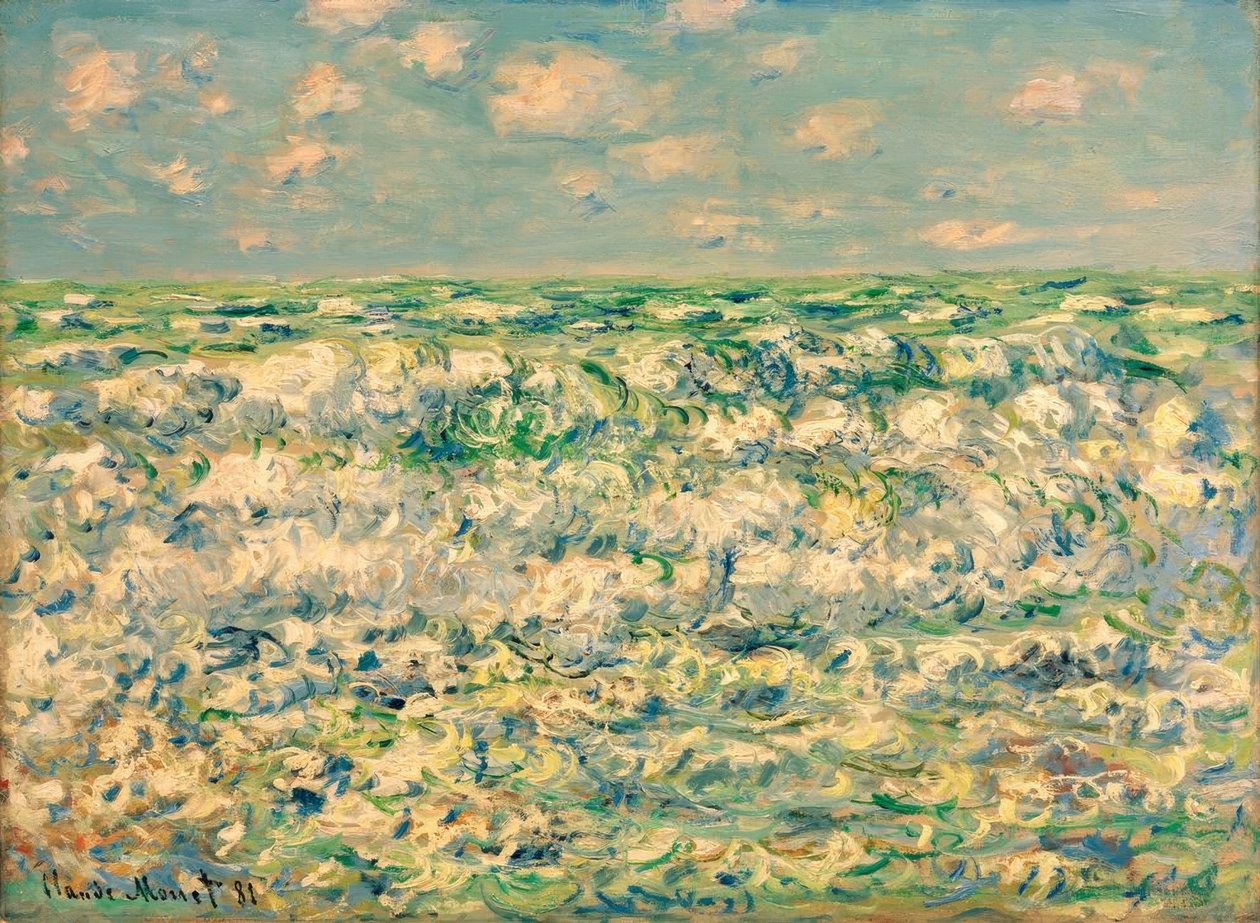Breaking Waves by Claude Monet