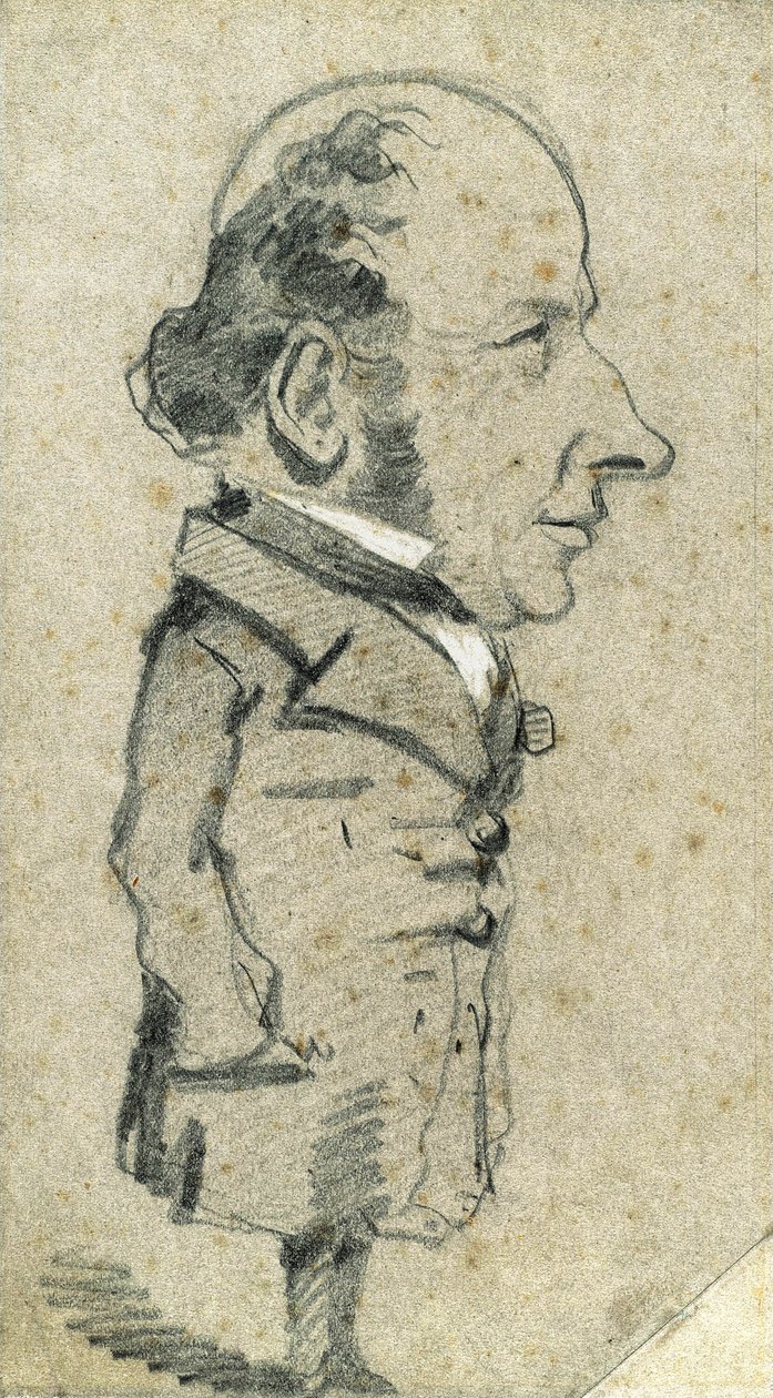 Caricature of Eugène Marcel by Claude Monet