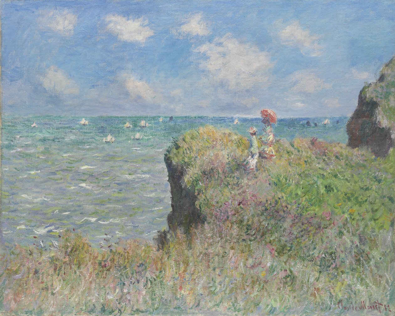 Cliff Walk at Pourville by Claude Monet