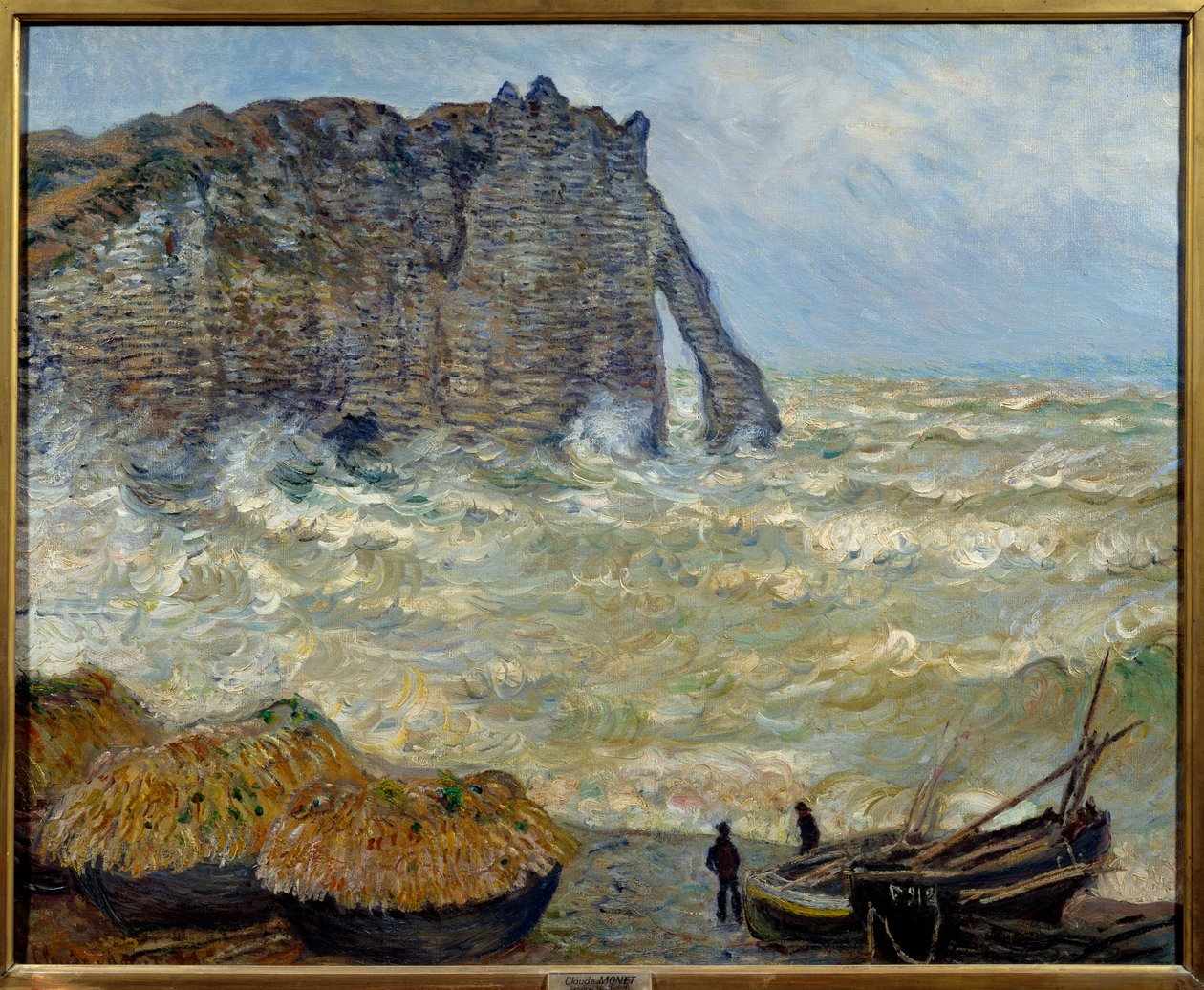 Cliff at Etretat by Claude Monet