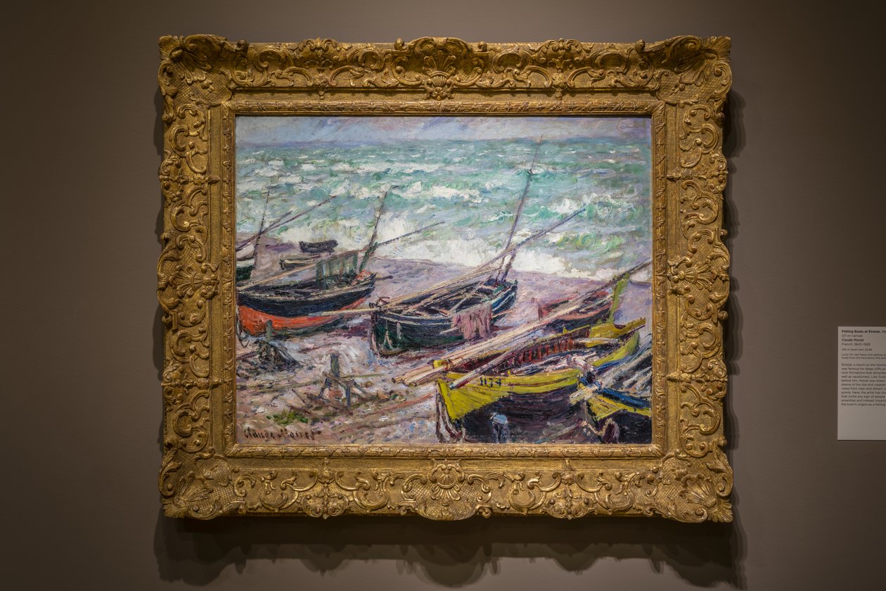 Fishing Boats at Étretat by Claude Monet