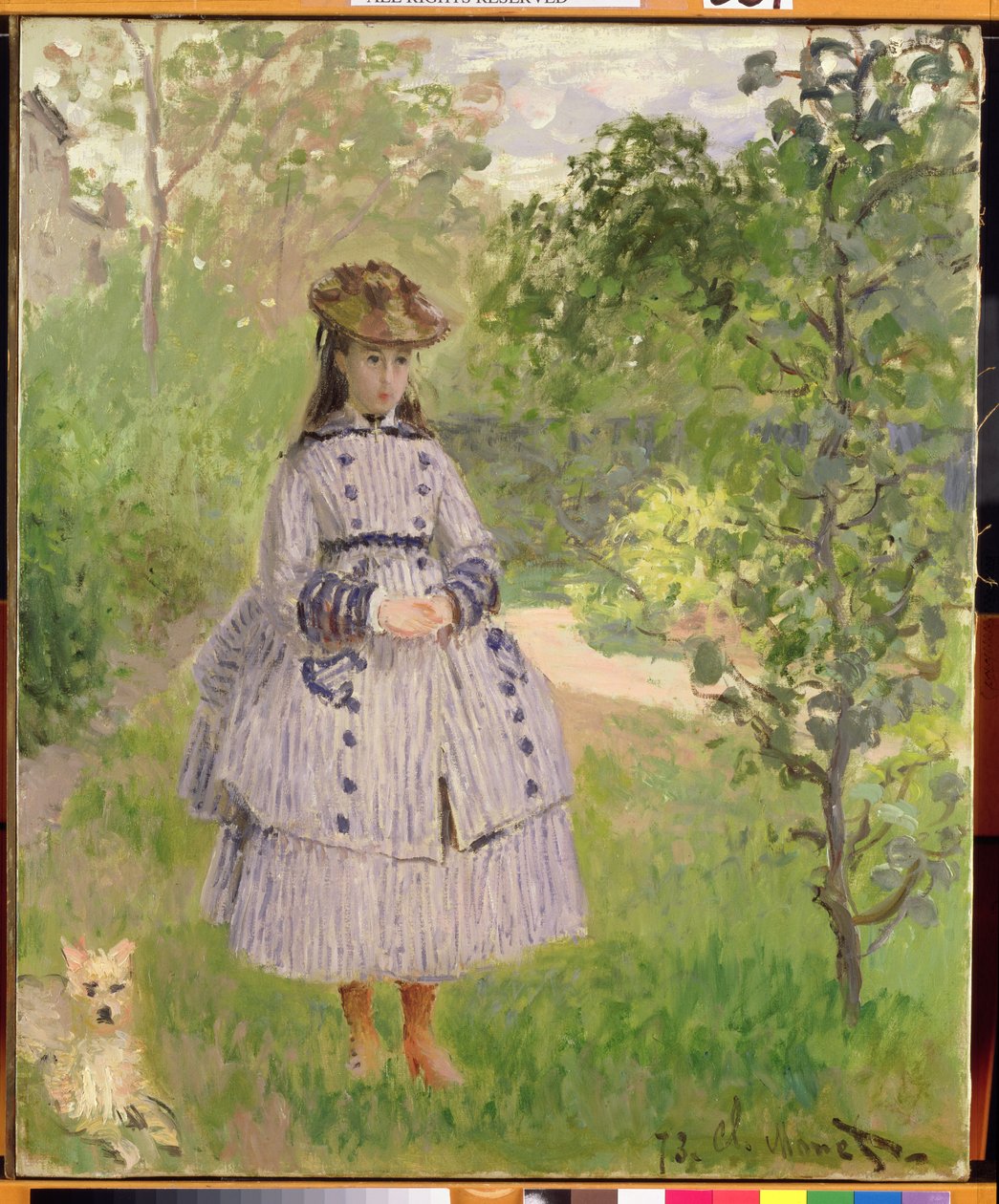 Girl in a Garden, 1873 by Claude Monet