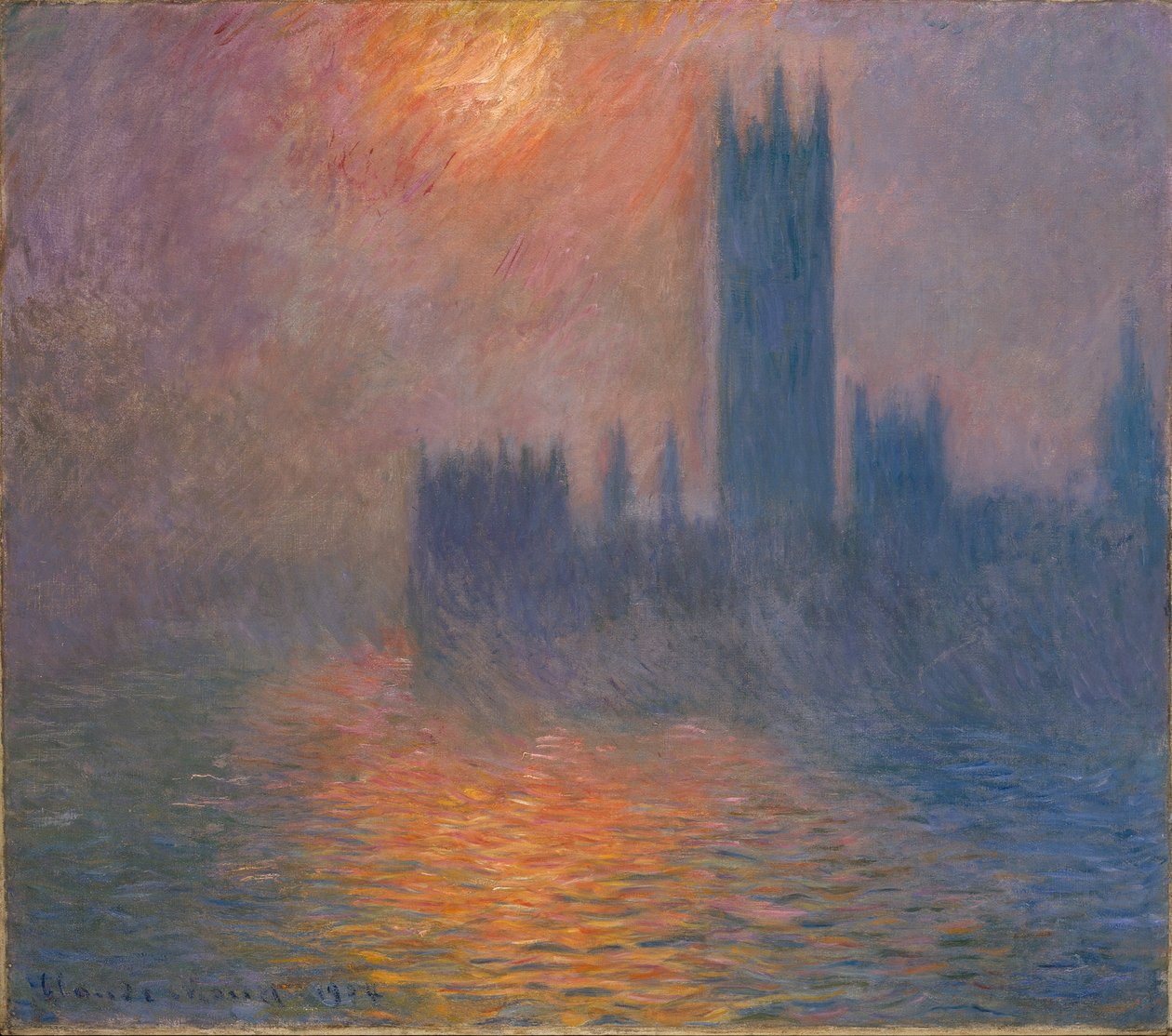 Houses of Parliament, Sunset by Claude Monet