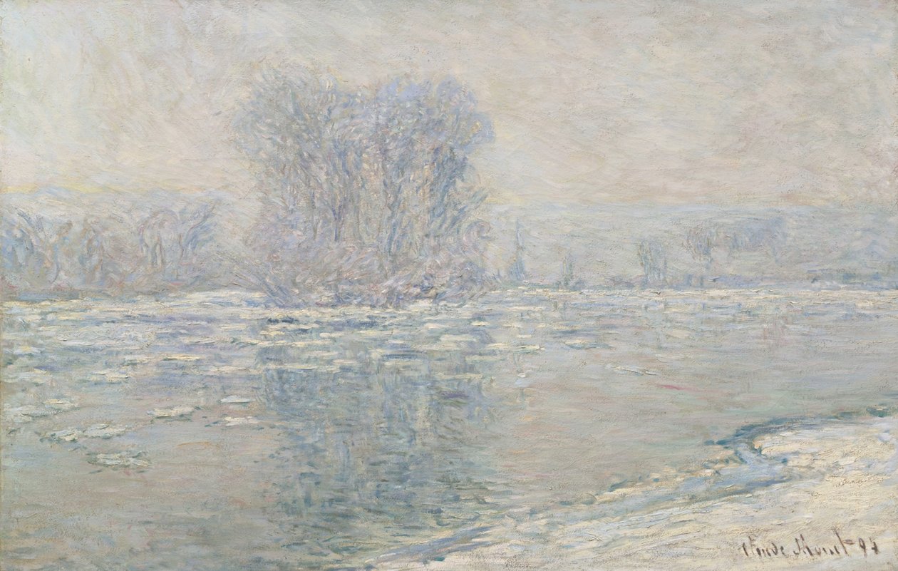 Ice, white effect by Claude Monet