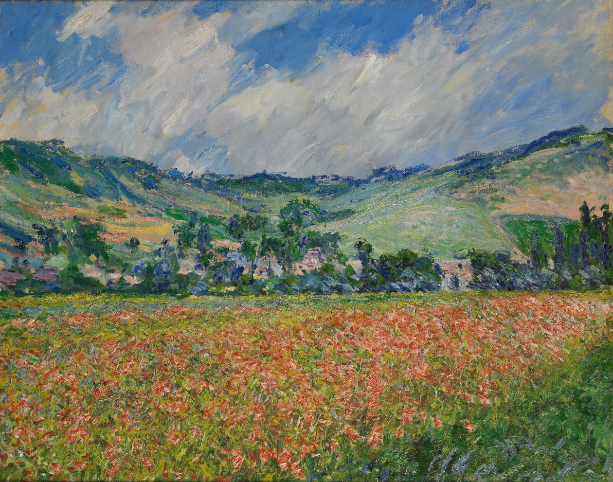 Poppy field at Giverny by Claude Monet