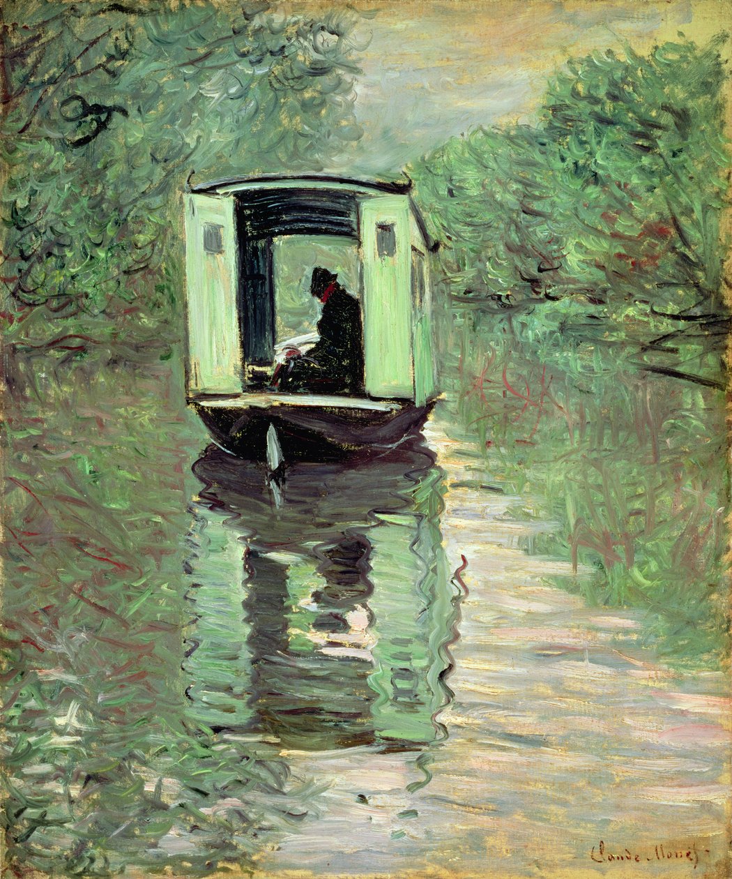 The Boat Studio, 1876 by Claude Monet