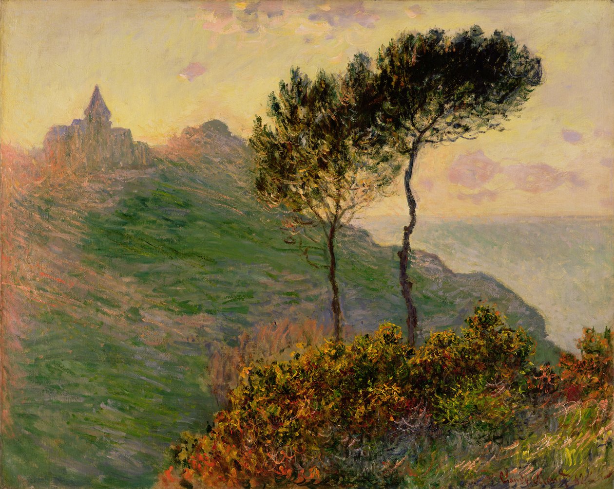 The Church at Varengeville, against the Sunlight by Claude Monet