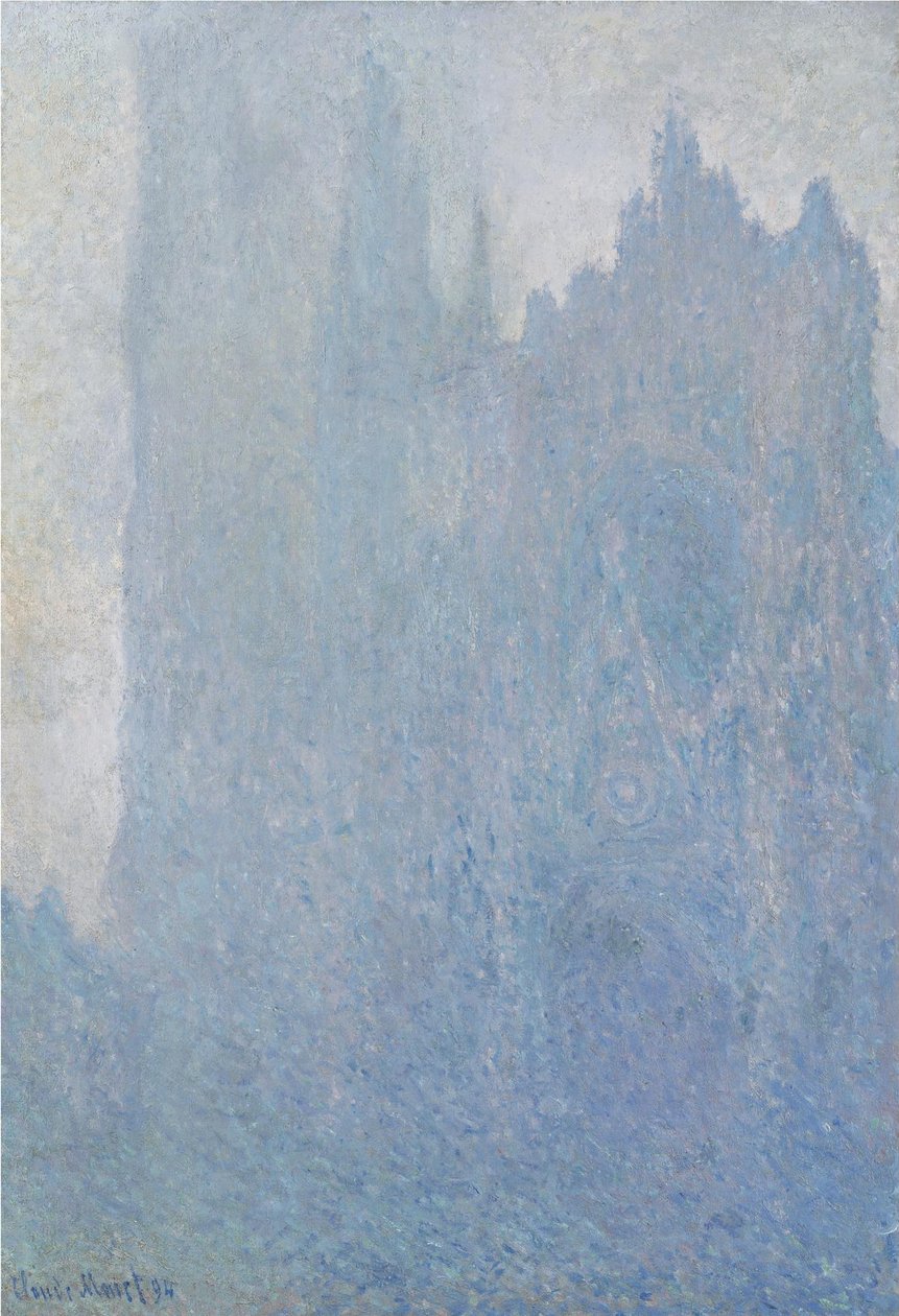 The Rouen Cathedral in fog by Claude Monet