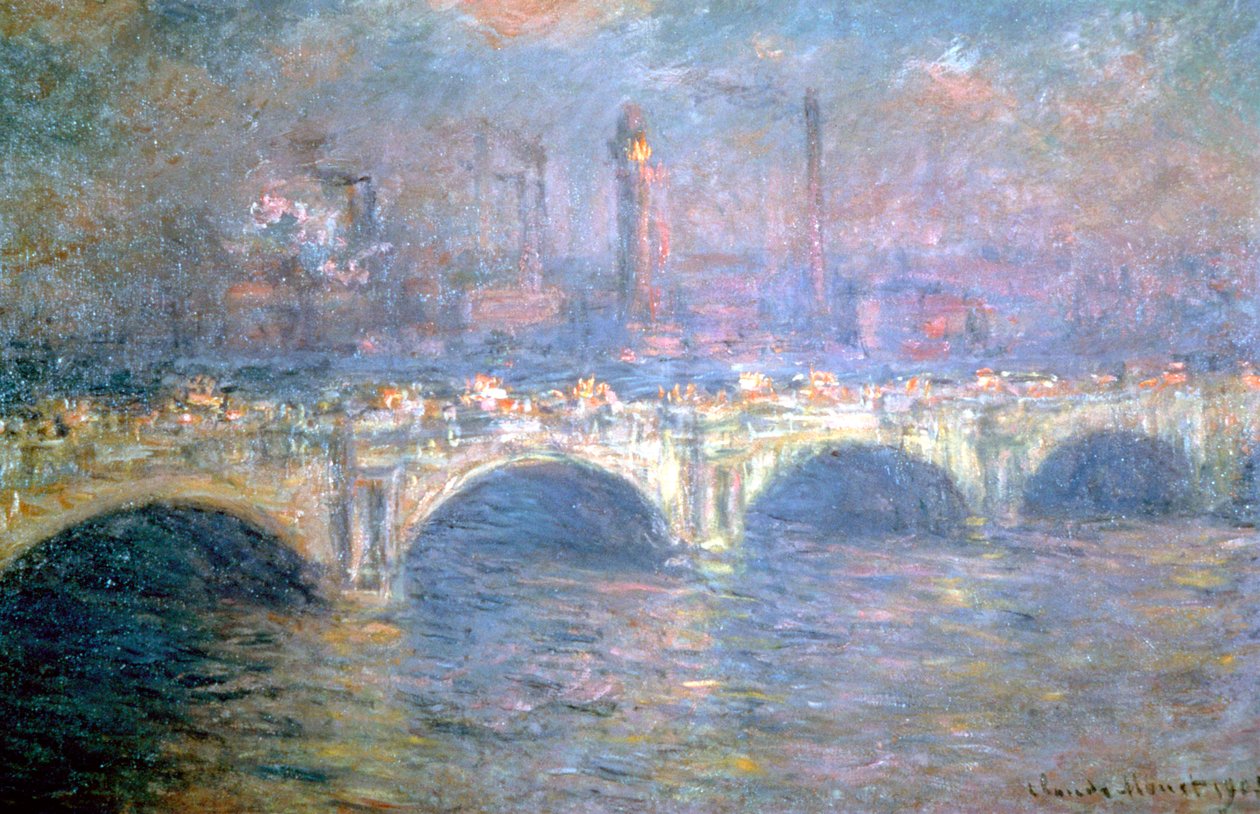 The Waterloo Bridge, London by Claude Monet