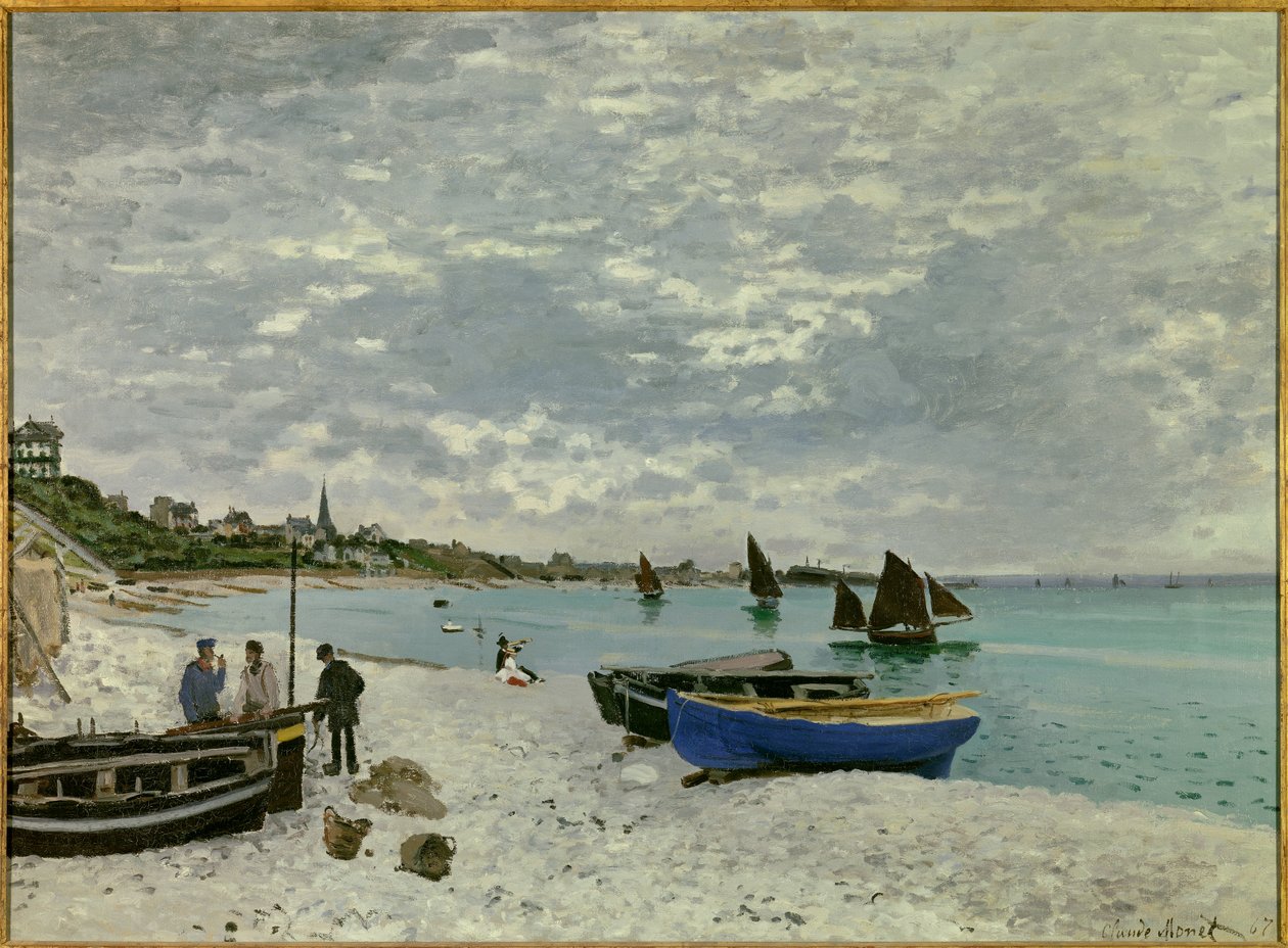 The Beach of Sainte Adresse by Claude Monet