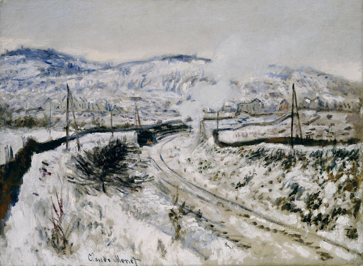Train in the Snow at Argenteuil by Claude Monet