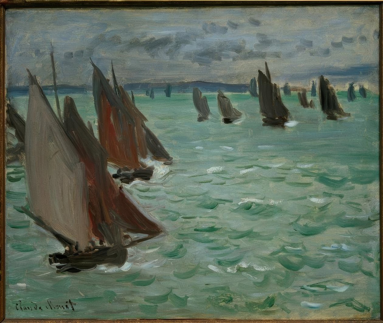 Sailboats at Sea by Claude Monet