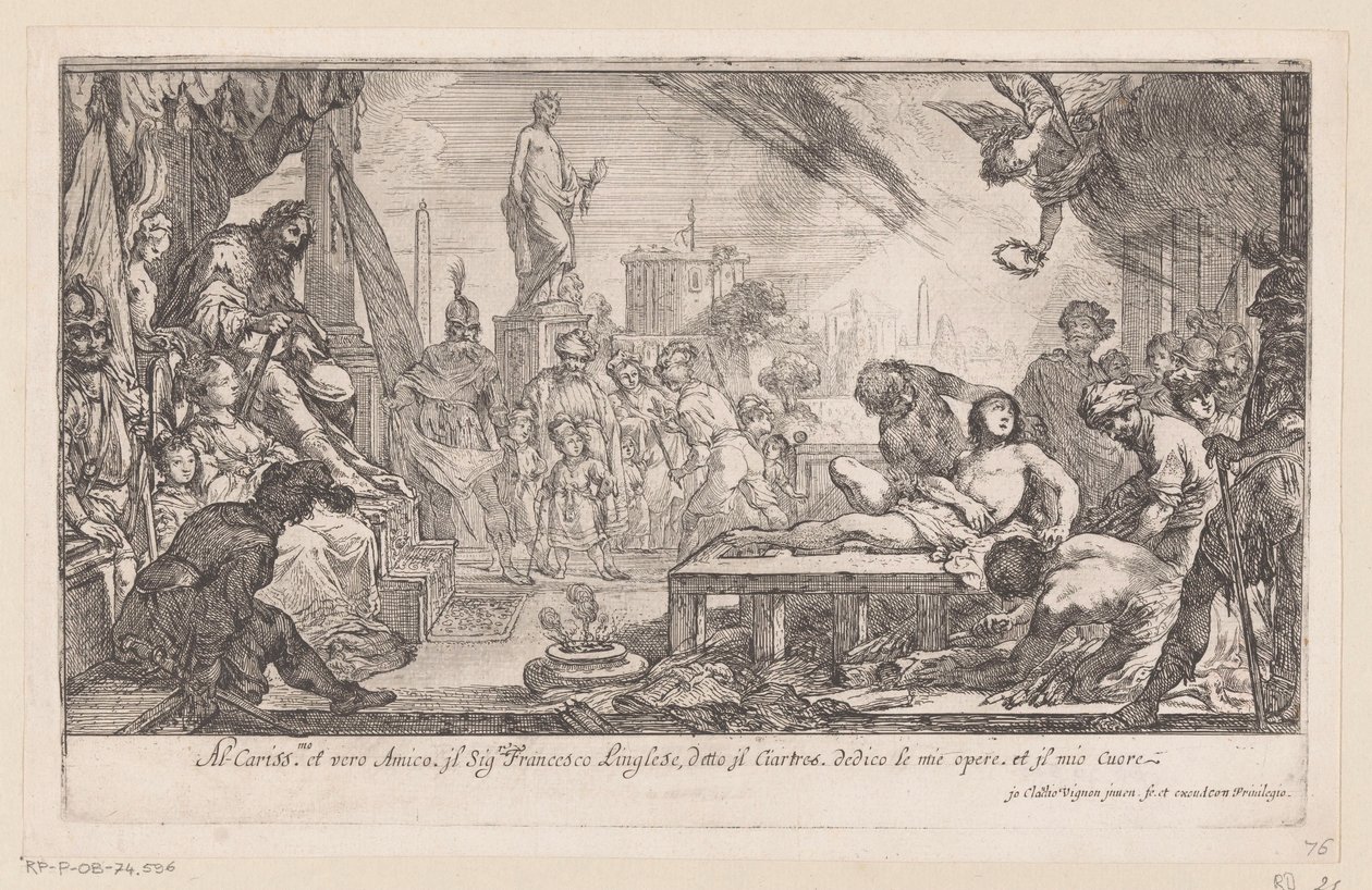 Martyrdom of Saint Lawrence by Claude Vignon