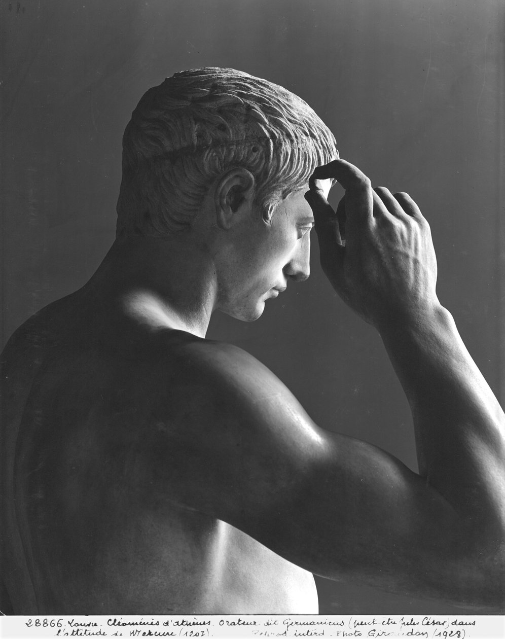Marcellus as Mercury, variously identified as Germanicus, Caesar and Octavian, c.23 BC (detail) by Cleomenes
