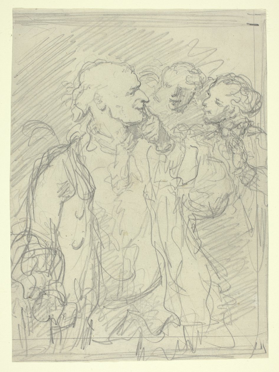 A Gentleman and Two Companions by Célestin Nanteuil