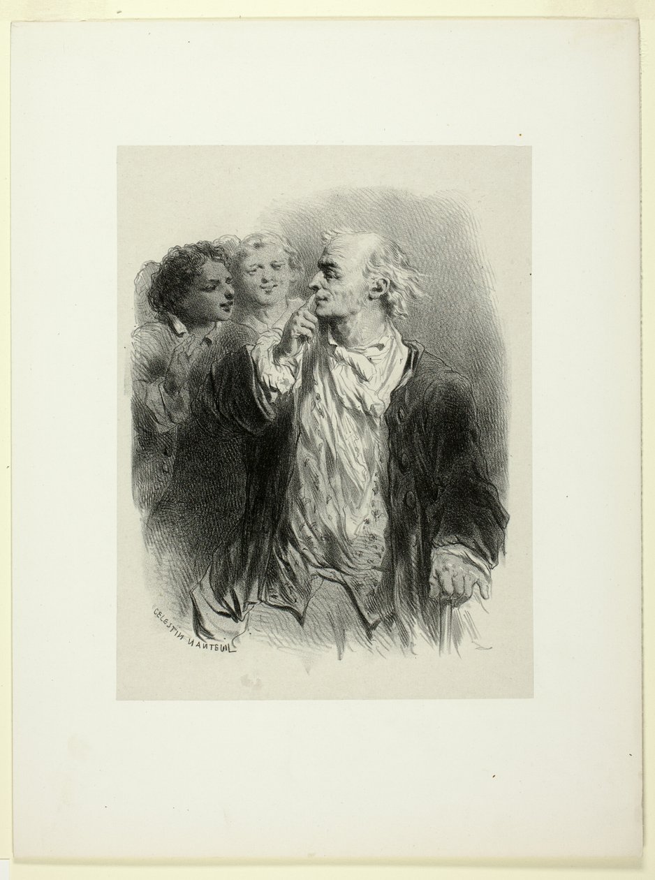 A Gentleman and Two Companions by Célestin Nanteuil