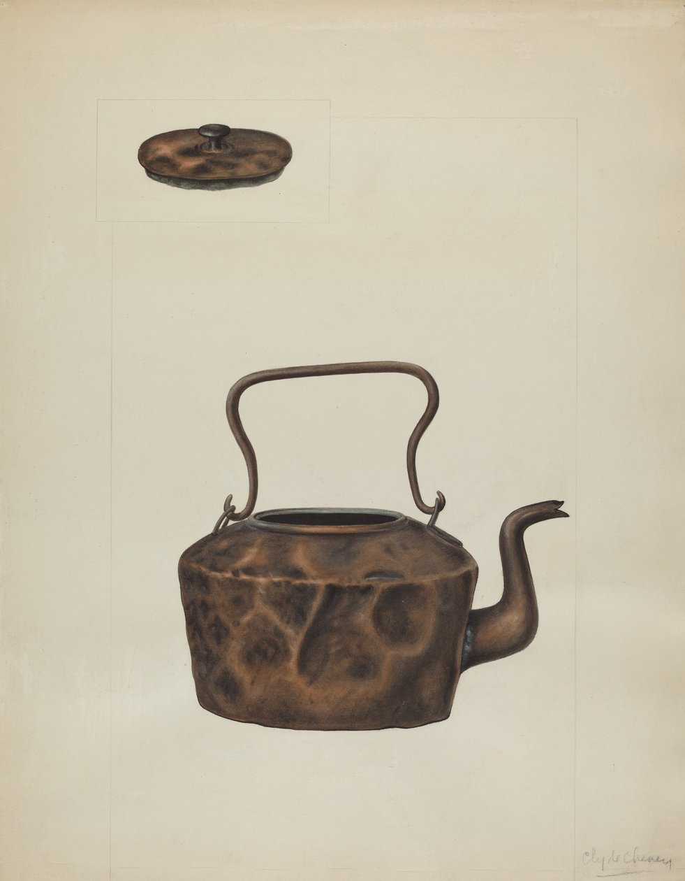 Copper Tea Kettle by Clyde L. Cheney