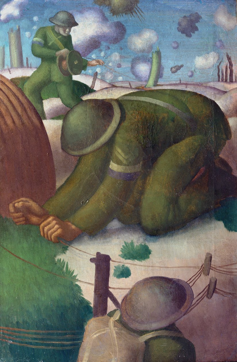 Laying Telephone Wire, c.1919 by Colin Unwin Gill