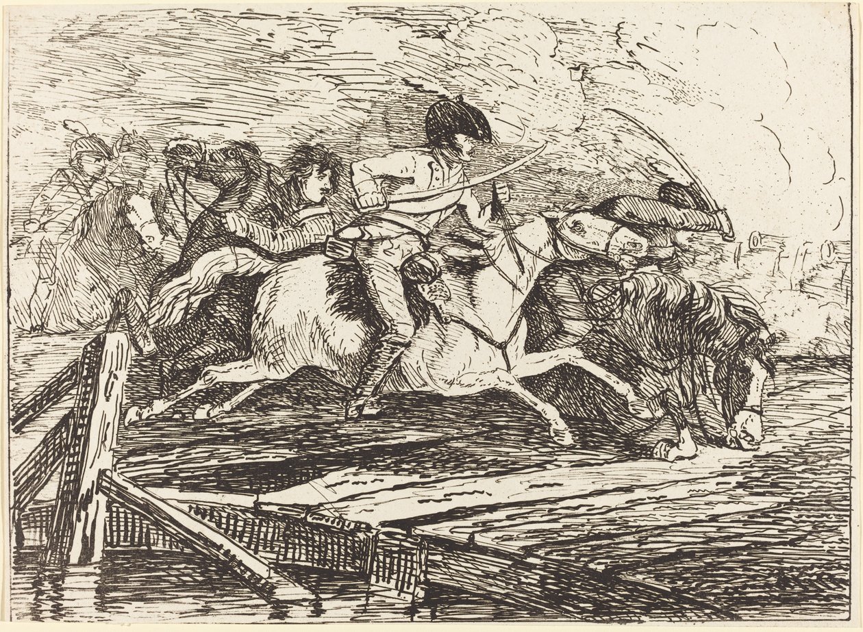 Cavalry Charging by Conrad Gessner