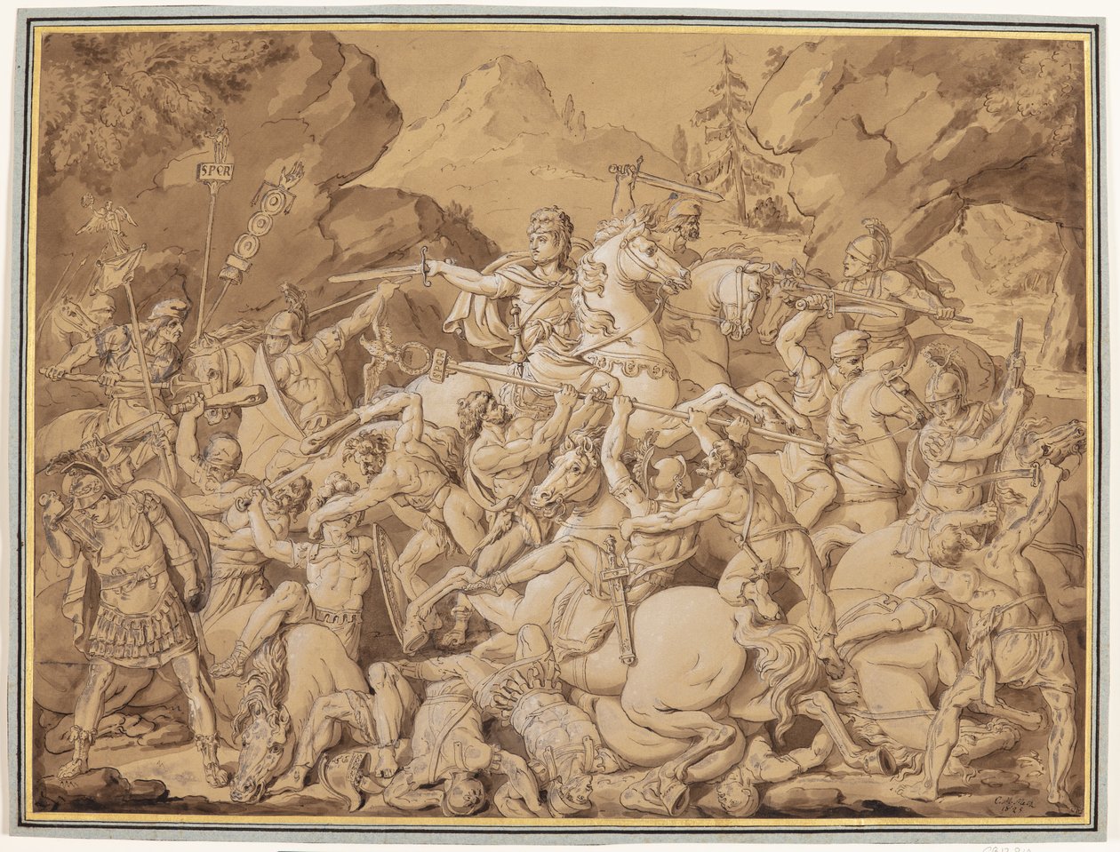 Ancient Battle Scene by Conrad Martin Metz