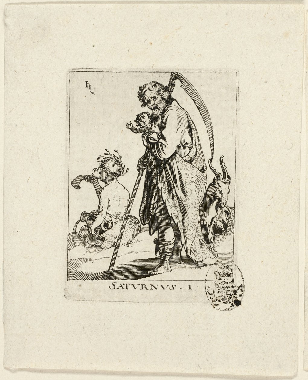 Saturn, plate one from The Seven Planets by Conrad Meyer