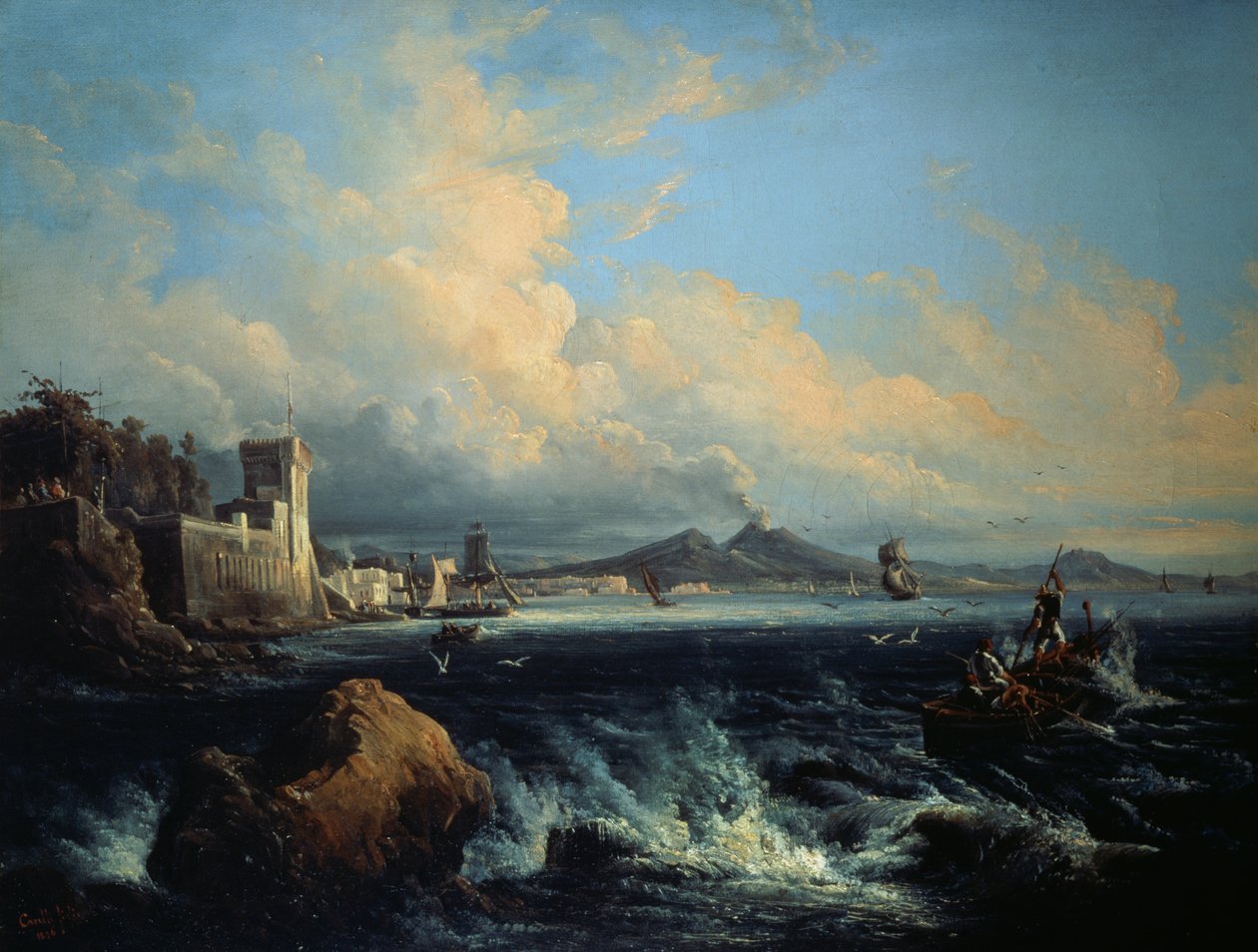 Naples seen from Posillipo by Consalvo Carelli