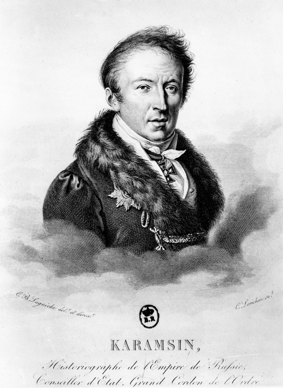 Portrait of Nikolai Mikhailovich Karamzin by Constant Louis Antoine Lorichon