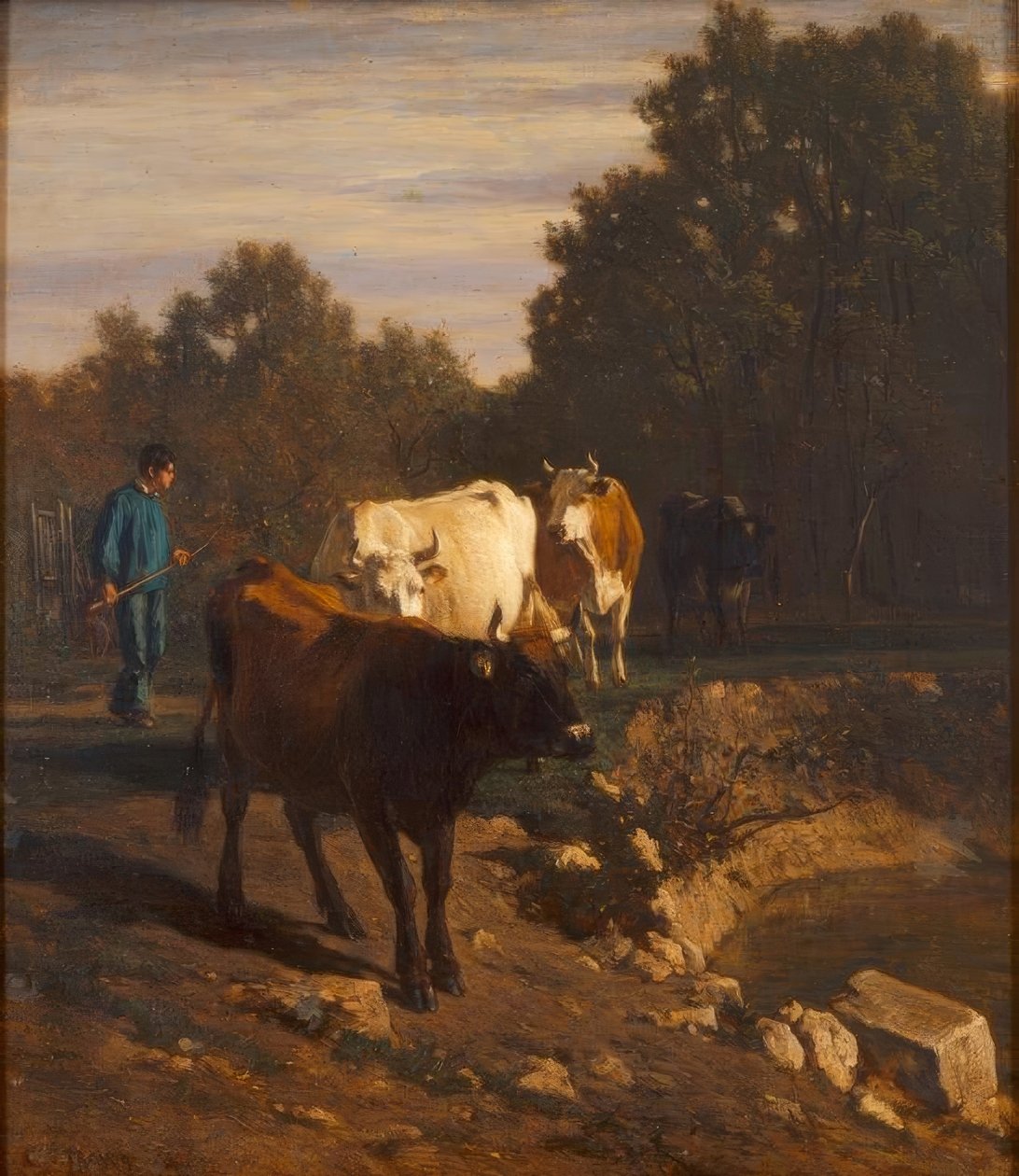 Return in the Evening Light by Constant Troyon