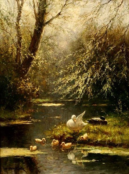 Ducks in a Landscape by Constant Artz