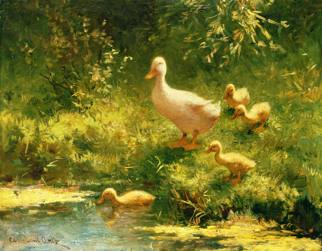 Mother with Ducks by Constant Artz