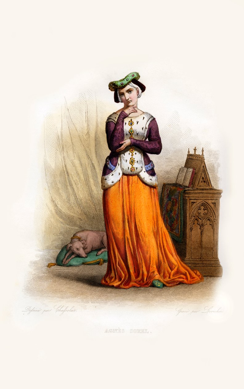 Agnès Sorel by Constant Louis Antoine Lorichon
