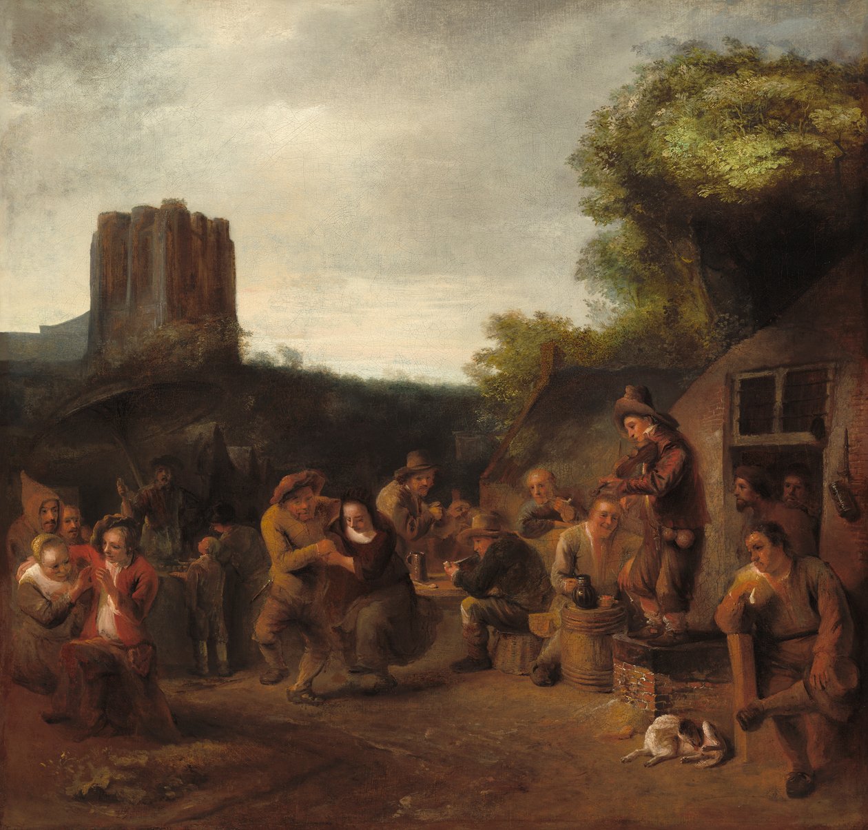 Conviviality Near the Inn, c.1650 by Constantin Daniel van Renesse