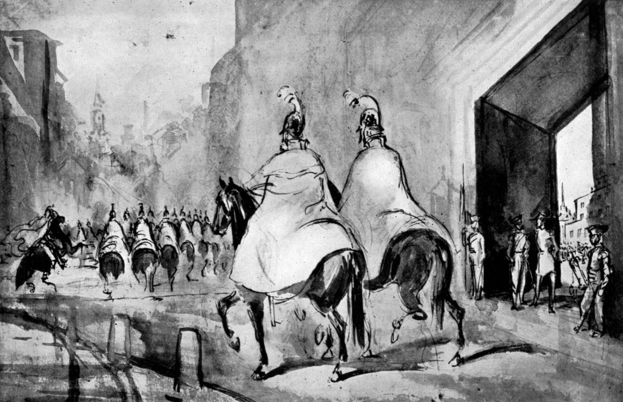 Cuirassiers by Constantin Guys
