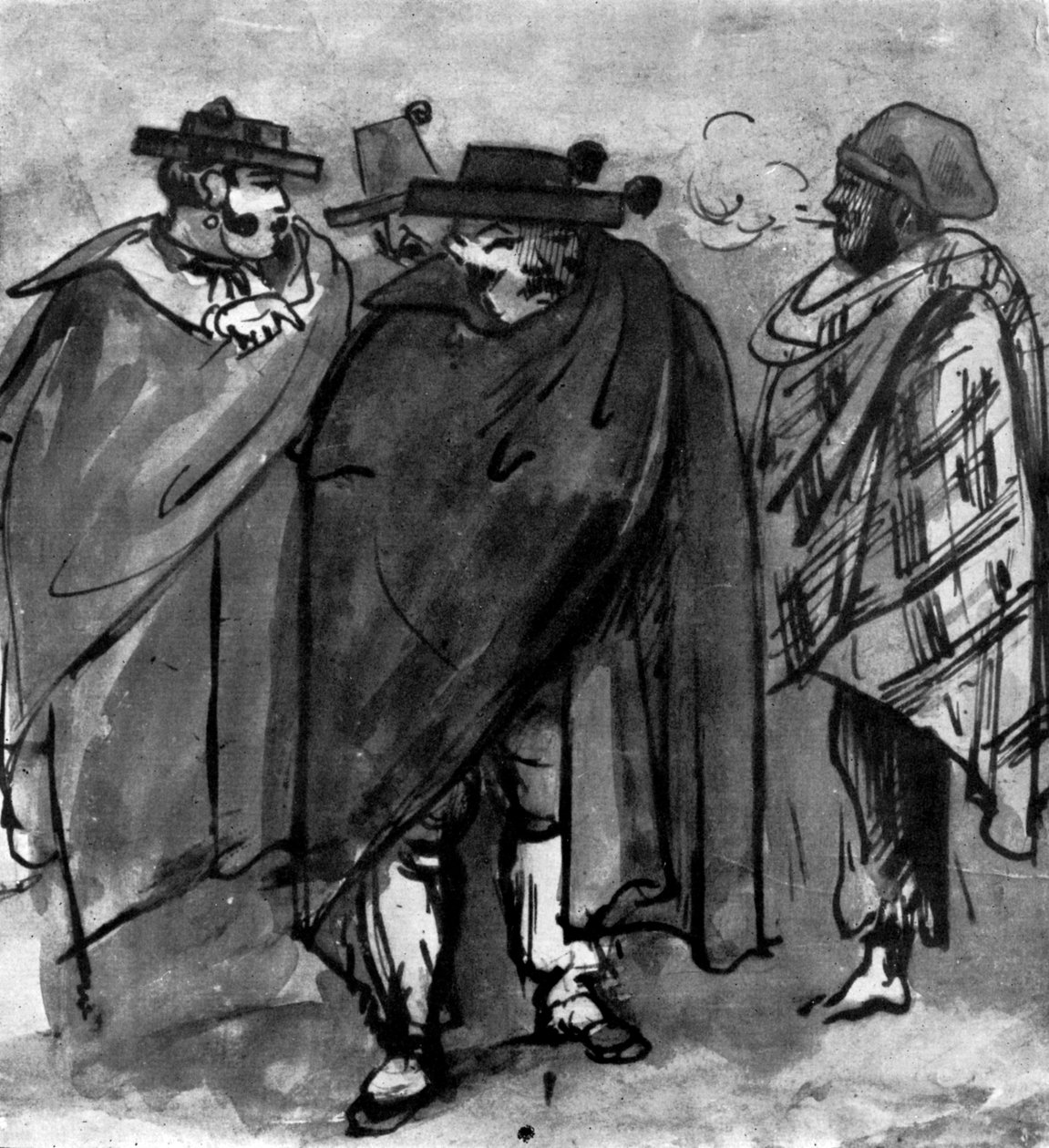 Spaniards, 1930 by Constantin Guys
