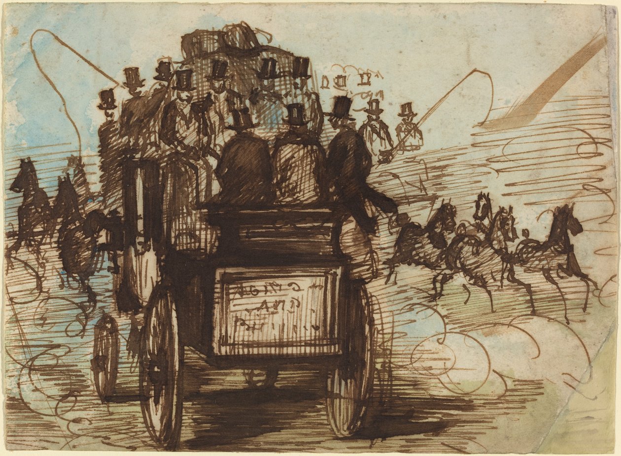 The Brighton Coach by Constantin Guys