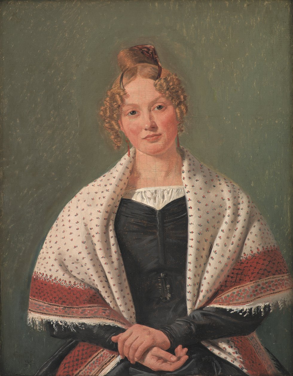 Portrait of Hanne Wanscher, née Wegener by Constantin Hansen