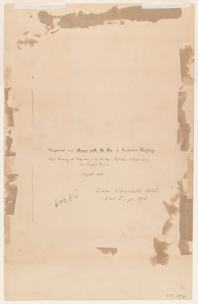 Artists inscription by Constantine Hertzberg